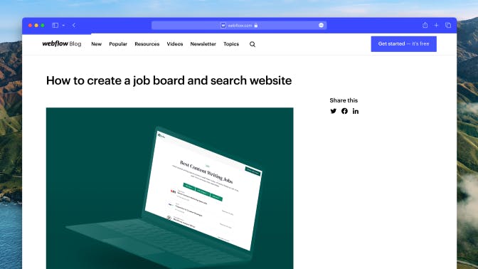 How to Create (And Grow) a Job Board Using Webflow