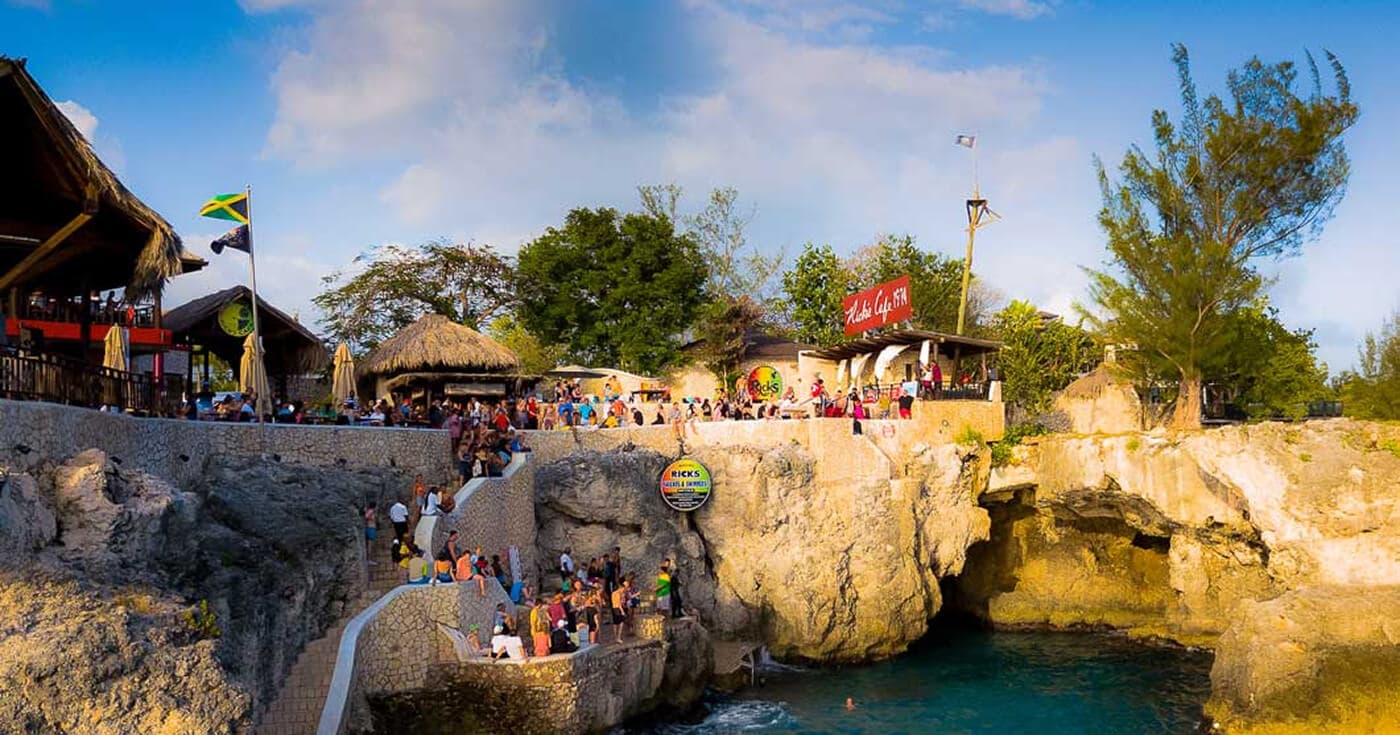 Rick's Café cliff in Negril, Jamaica