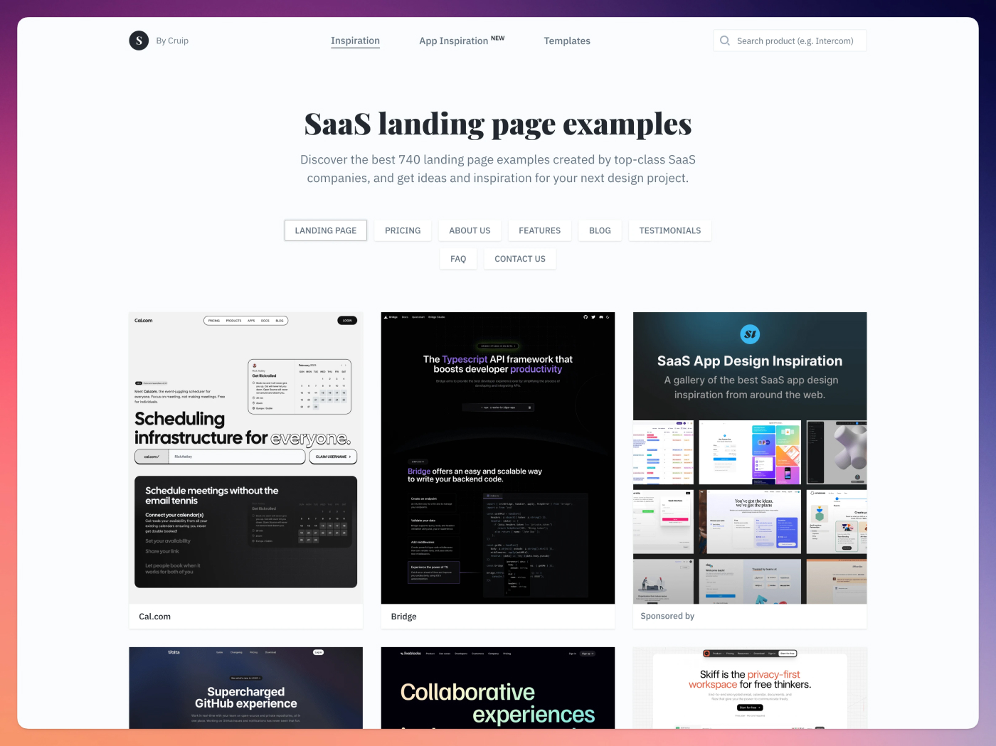 SaaS Landing Page Examples